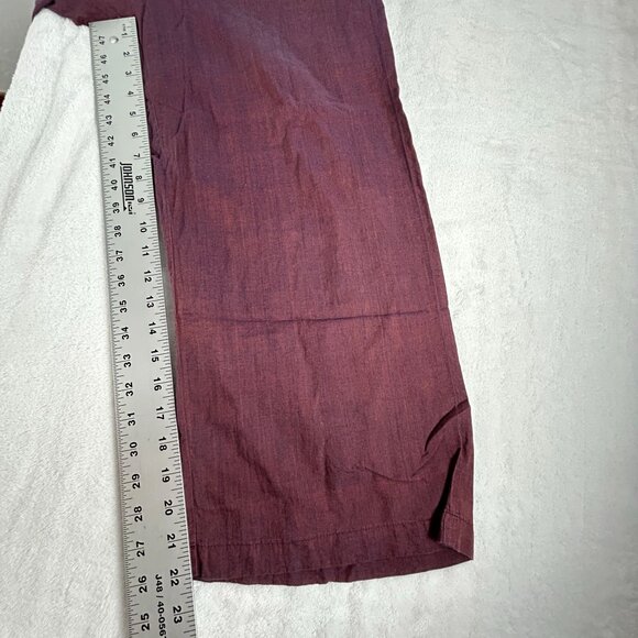 CP Shades Womens Purple Wide-Leg Crop Pants Small Pull-On Elastic Waist Pockets - Picture 8 of 11